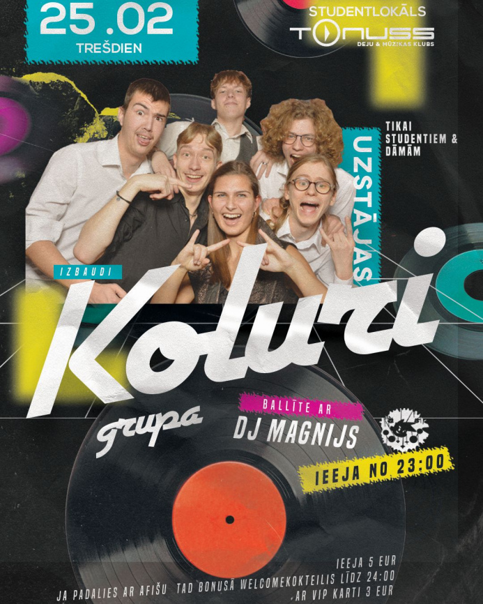 Studentu trešdiena ar KOLURI klubā Tonuss