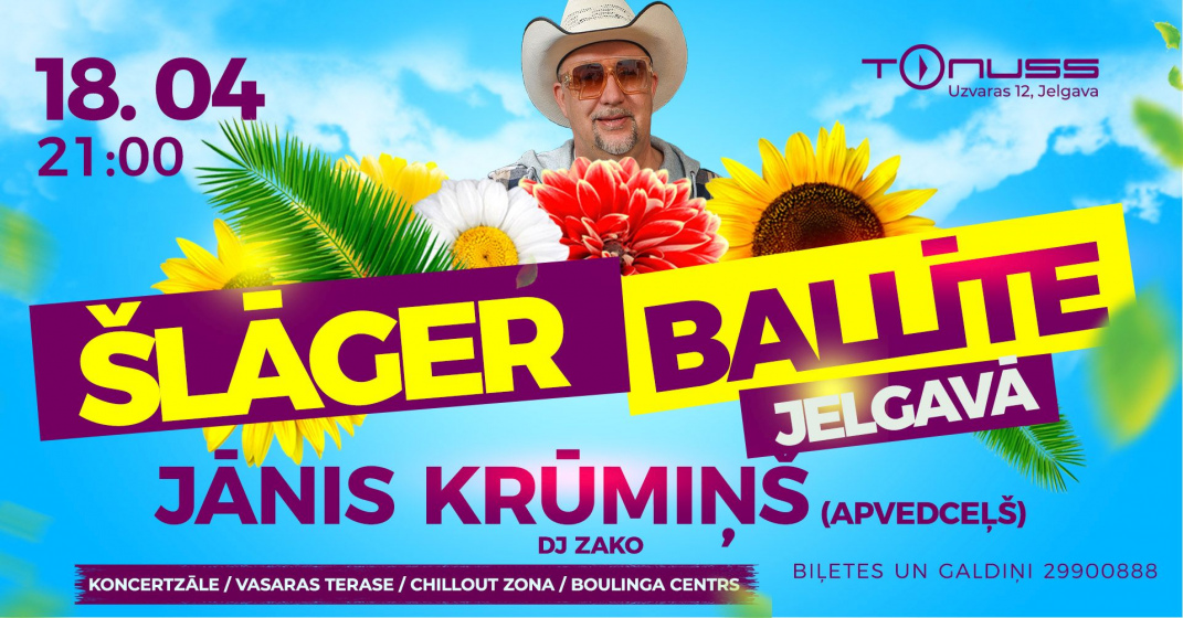 Šlāger ballīte ar Jāni Krūmiņu un Mehu dienu afterparty klubā Tonuss