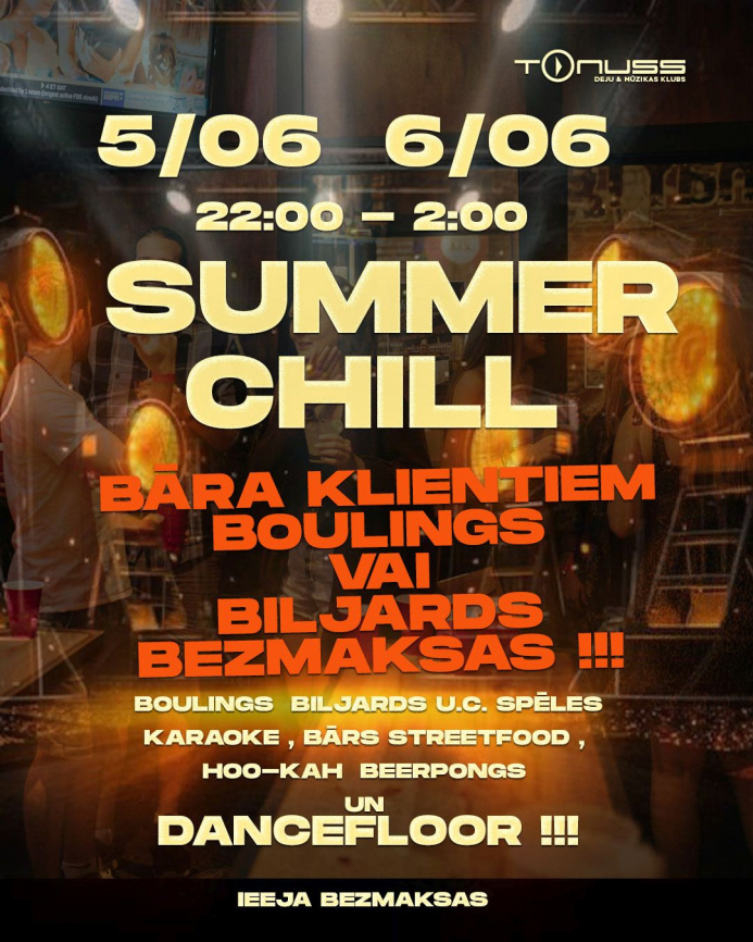 Summer chill klubā Tonuss