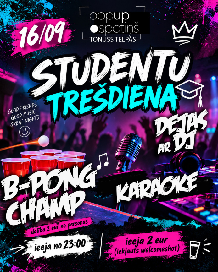 Studentu trešdiena klubā Tonuss