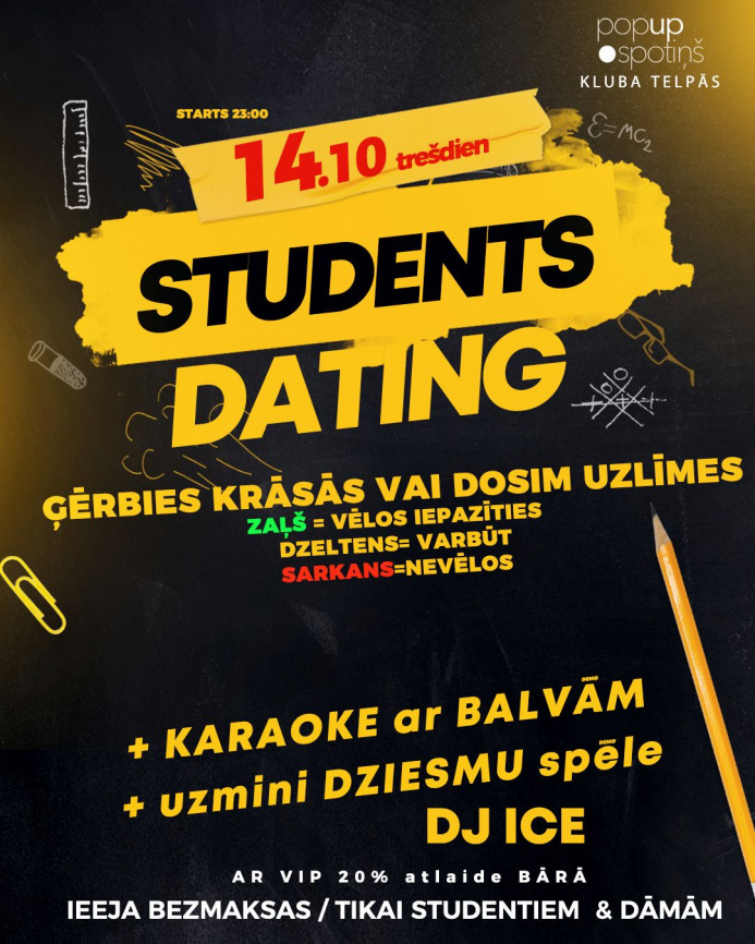 Students Dating party klubā Tonuss